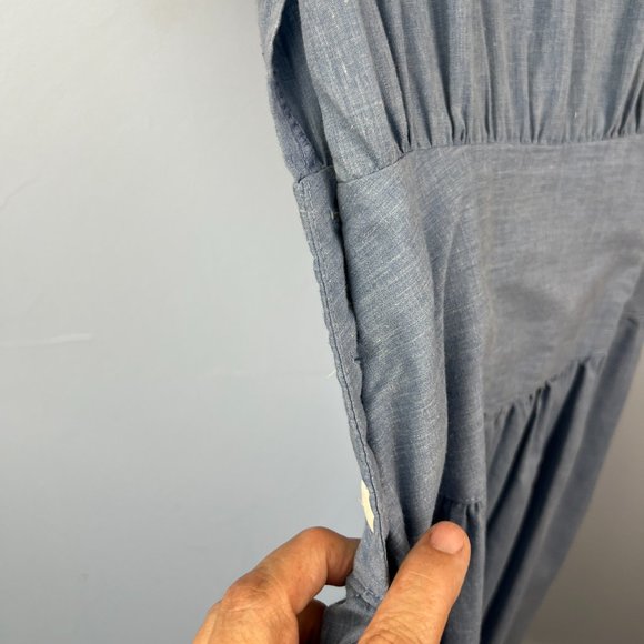 Vintage PERI Petites Cotton Modest Dress with Lace Collar and Tie Size M - Picture 5 of 11